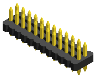 Pin Header 1mm 2 Row  H=1.0，1.5mm   Straight Type 
